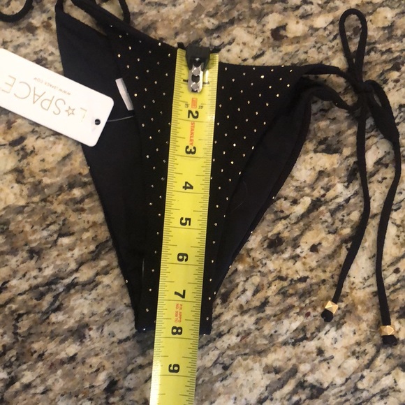 L*Space Kara Wrap Bikini Top String Triangle Lennox Tie Side Bottoms Studded - Picture 14 of 16